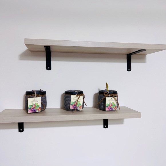 Set Of 2 Wall Shelves/Floating Shelves/Plants Shelves/ Kitchen/Photos Shelves - Picture 2 of 5